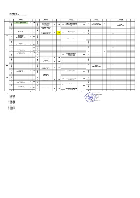 JADWAL KULIAH SEMESTER GASAL 2023-2024