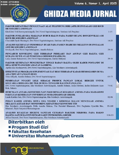 Faktor Jumlah Sisa Makanan Bubur Halus Pada Pasien Ruang Bougenville 4 RSUD dr. Soegiri Lamongan